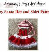 Grammys Hats and More - Baby Santa Hat & Skirt