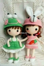 Bao Bei Lin Handmade - My Baby Lin - Rabbit and Frog Sisters - Chinese
