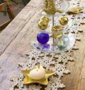 Yarnspirations - Red Heart LW2282 - Mary Jane Protus - Snowflake Table Runner - Free