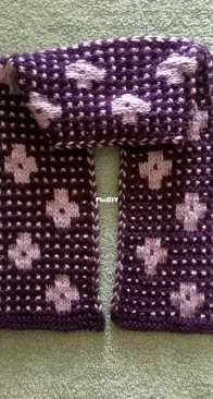 Mosaic Flower Scarf by Grace Wong - Lily L. C. So - Free