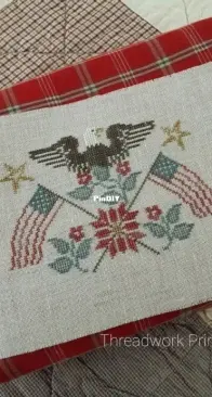 Threadwork Primitives - Patriotic Rose