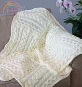 Caron - Cabled Cubed Throw [free]