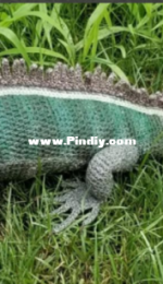 SRO-Austin Crochet - Shelley Rae Oldenburg - Iguana Crochet Statue