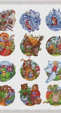 Fairy Tale Calendar - At the Behest Of Pike,Morozko,Zayushkin\'s Hut,Spring Defeated Winter,Baba Yaga,Kolobok,The Frog Princess,Teremok,Geese And Swans,Turnip,Tops And Roots,Snake Gorynych by Anna Valiullova