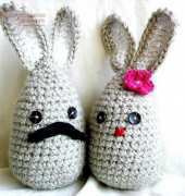 Mr. and Mrs. Bernard Bunny by The Lazy Hobby Hopper