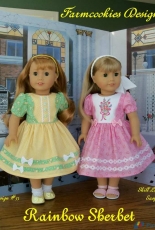 Farmcookies Designs-Rainbow Sherbert-Sewing Pattern for 18" Dolls