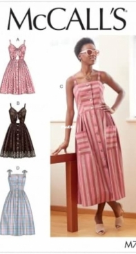 MCCalls M7950  Dress -  Misses Sizes 6-14