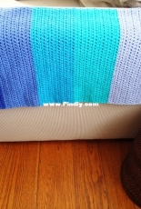 Pretty peaceful - Susan E Kennedy - Ombre Blue Sky Baby Blanket Crochet pattern - Free