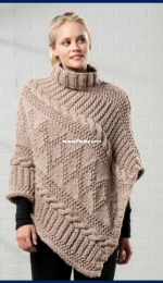 Serenity Chunky Gansey Poncho by Premier Yarns Design Team –  Free