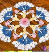 Alices Tea Party Crinoline Circle Doily by Crochet Memories 0744