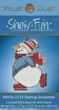 Mill Hill - Snow Fun Charmed Ornaments MH16-2133 Skating Snowman XSD