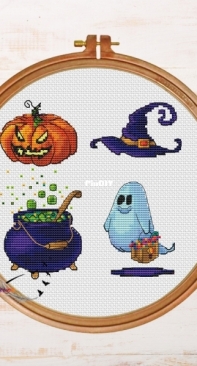 Xstitch Tower - Denver -Halloween Sampler by Elzbieta Wrzalik