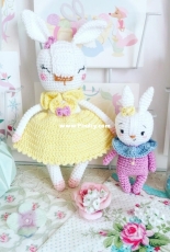 Bunny girl with baby