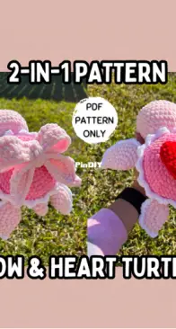 Crochet by Genna - Genna Tatu - Valentine's Day Bow and Heart Turtle