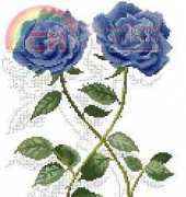 Blue Rose from Cross Stitch March 2007