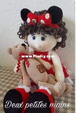 Deux Petites Mains - The Two Little Hands - Sandrine Campana Garcia - Cerise dressed as Cherry and her Little Bear