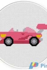 Daily Cross stitch - Cool Pink Sports Car