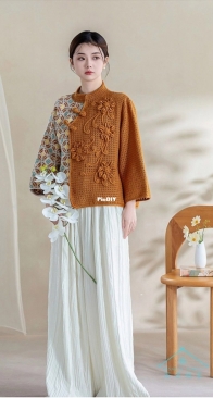 New Mommy Handmade DIY - Su Su Jie Jia - Susans Family - Ruyi Flower Blossom Cardigan - Free