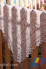 New Lace - Old Traditions - Waterlily for triangular & rhombic shawls by Olga Jamovidova