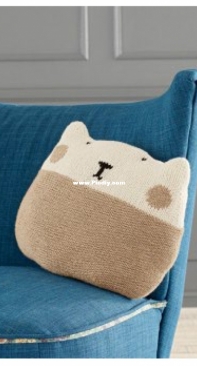 Two-tone Cat baby comforter - Bergere de France - Russian translated