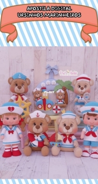 Dris Atelie - Dri Medeiros - Sailor Teddy Bears - Ursinhos Marinheiros - Portuguese