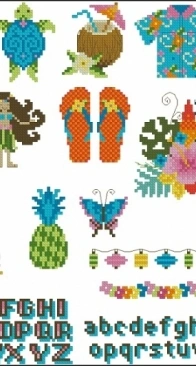 50 Hawaiian Gift Ideas by Emma Congdon from Cross Stitch Crazy 218 PCS + XSD