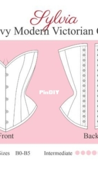 Aranea Black - Sylvia Curvy Modern Victorian Corset - Sizes A-P