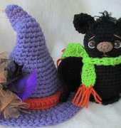 Teri Crews Designs - Teri Crews - Cute bat and witch hat
