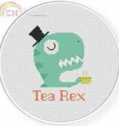 Daily Cross Stitch - Tea Rex