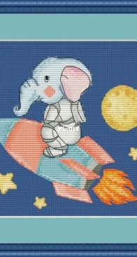 Baby Elephant - Cosmonaut by Lyubov Zarechneva/ Tesoro
