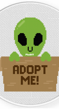Daily Cross Stitch - Adopt an Alien
