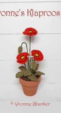 Yvonnes Crochet Art - Yvonne Blanker - Poppies - Klaproosjes - Dutch