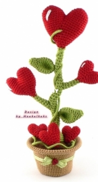 Haekelkeks - Heidi Zahn and Mario Nordheim - Heart Flower in a Pot - Chinese - Translated