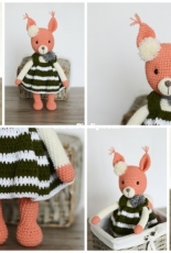 Squirrel crochet toy
