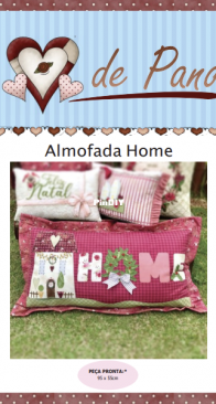 Atelier Coraçao de Pano - Day Carlson - Almofada Home - Portuguese
