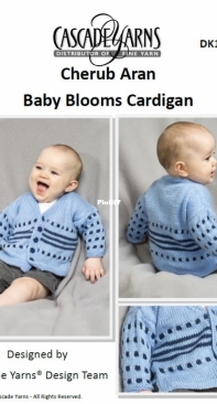 Cascade Yarns Cherub Aran DK199 Baby Bloom Cardigan - Free