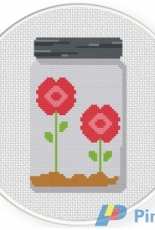 Daily Cross Stitch - Terrarium