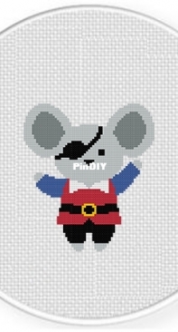 Daily Cross Stitch - Mouse Pirate