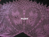 Climbing Rose Lace Shawl by Ilona Dmitrieva - English