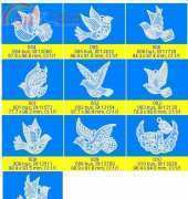 AP 513A FsL Doves - Machine Embroidery/ME