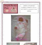 babydoll hand knit F3 shells and rose buds 16-22"