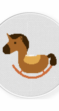 Daily Cross Stitch - Vintage Rocking Horse