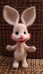 Snow cat and snow bunny - needle felting