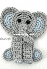 Natalina Craft - Crochet Applique – Elephant - Free