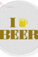 Daily Cross Stitch - I Love Beer