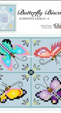 The Victoria Sampler 004CR A Creative Design - 4 - Butterfly Biscornu