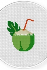 Daily Cross Stitch - Coconut Juice
