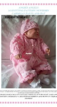 Angies Angels - 34 - Newborn-Reborn  Frilly Edge Cardigan Pants & Hat (k)