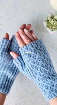 Crochet together - Svetlana Kochkina - Светлана Кочкина - Mitts Interlace - Митенки Interlace - Russian