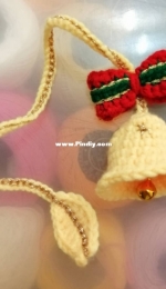 Crochet Bookmark Xmas Bell